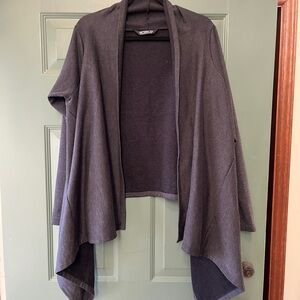 Women's Gray Open Front Cardigan